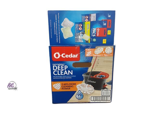 Lot 56-208460 - New - Shop O-Cedar Easy Wring Deep Clean Microfiber Spin Mop w/ Bucket System, 1 Machine Washable Mo...