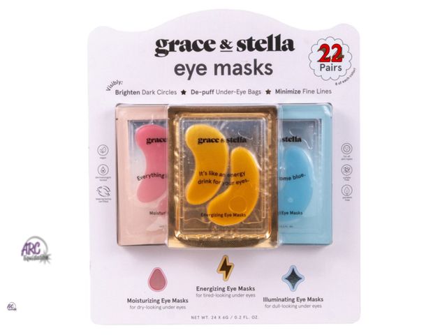 Lot 56-374765 - New Grace &amp; Stella Under Eye Masks, Under Eye Patches Combo Pack, 22-count