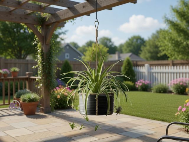 Lot 56-499465 - New Out of Package - RGI Home - 10 in. W Indoor Outdoor Black Resin Rattan Hanging Basket Planter