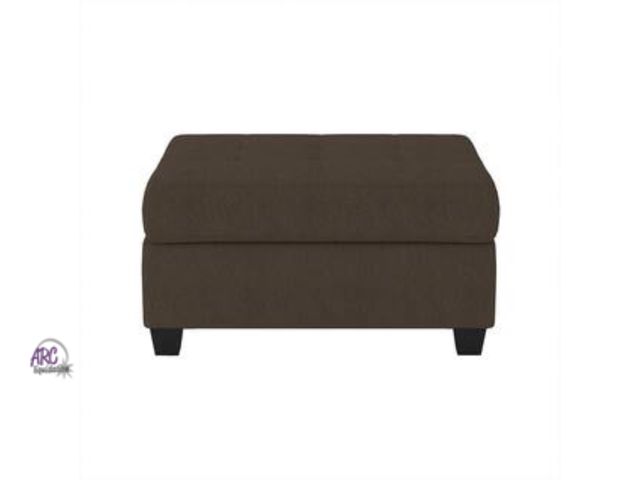 Lot 56-649838 - New - Lazzara Colrich Chocolate Microfiber Rectangle Storage Ottoman