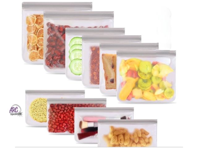 Lot 56-369125 - New, 15 reusable bags, dishwasher safe,