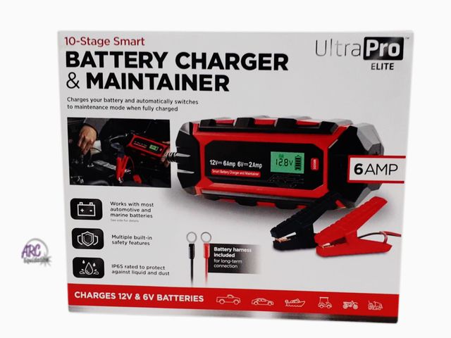 Lot 56-219860 - New - UltraPro Elite 10-Stage Smart Battery Charger And Maintainer Charges 12V And 6V Batteries