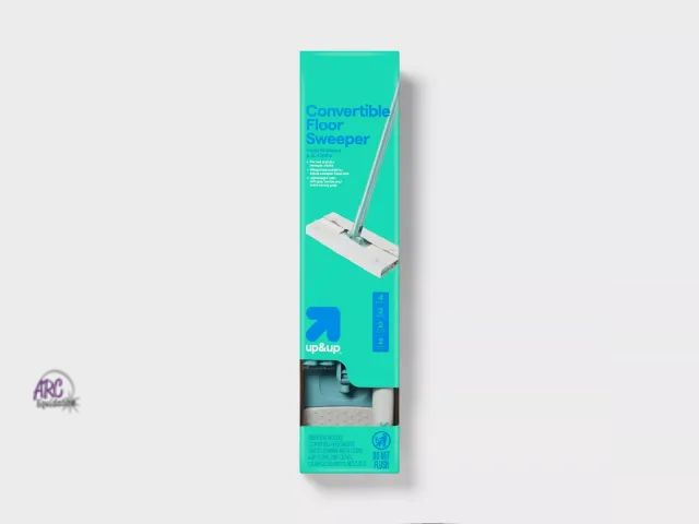 Lot 56-514511 - NEW-Floor 4-in-1 Dry + Wet Floor Mop and Sweeper Kit with Dry + Wet Cloth Refills -
