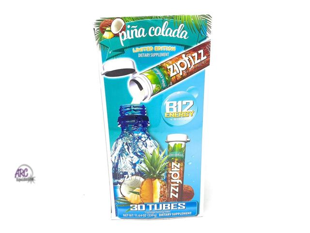 Lot 56-168914 - New Zipfizz Limited Edition Pina Colada Healthy Energy Drink Mix (30 Tubes)