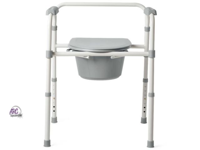 Lot 56-629650 - New - Guardian 3-in-1 Folding Steel Commode 350lbs 1Ct