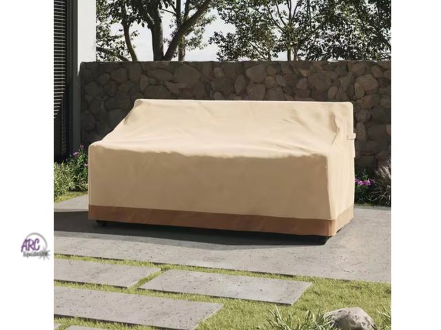 Lot 56-127761 - New In Box Pure Garden Heavy-Duty Outdoor Couch Cover - Beige (36x76x33”)