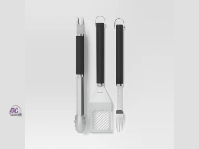 Lot 56-851011 - New - 3pc Stainless Steel Grill Tool Set