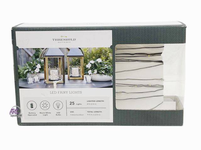 Lot 56-292713 - NEW In Box 25ct led microdot fairy string lights threshold Warm White