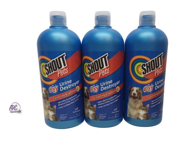 Lot 56-549229 - NEW-LOT OF 3-Shout pets oxy urine destroyer-32 fl oz per bottle