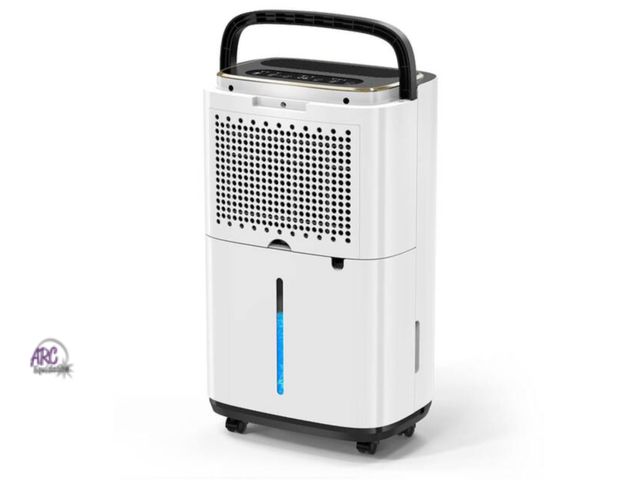 Lot 56-615661 - New Opened Box - Edendirect 50 pt. 4500 sq.ft. Portable Dehumidifier in White, with Bucket, Drain Ho...