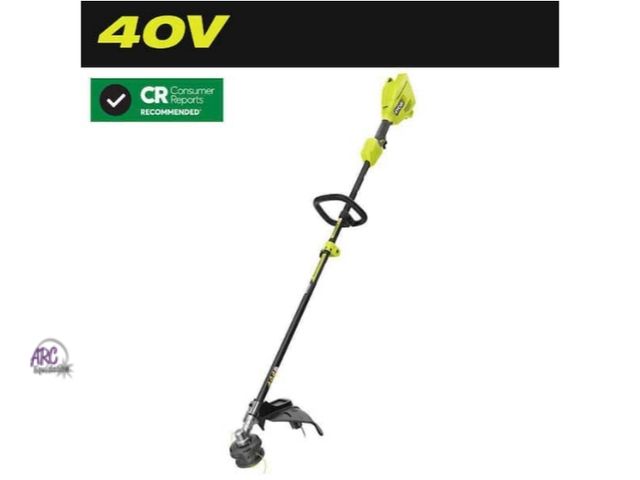 Lot 56-126824 - Used Tested and works. Ryobi 40V 15 in. Expand-It Cordless Battery Attachment Capable String Trimmer...