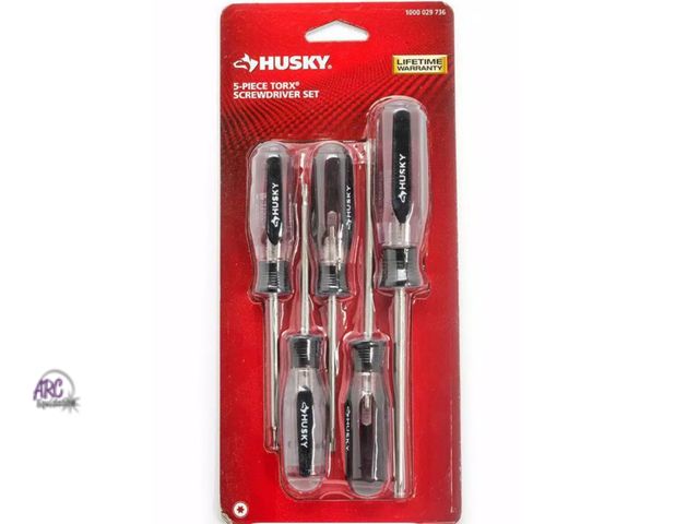 Lot 56-339119 - New Torn Package Husky Torx Screwdriver Set (5-Piece