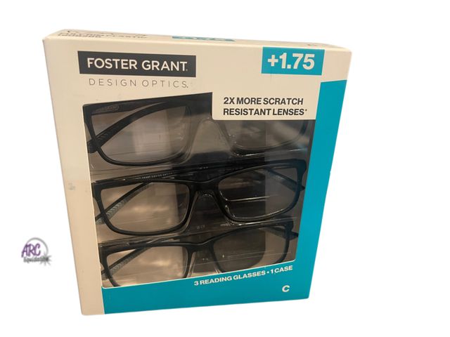 Lot 56-326360 - New 3 pair Foster Grant reading glasses +1.75