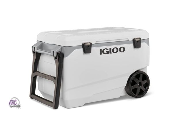 Lot 56-213217 - NEW Igloo Latitude 137 Cans 90 Quart Rolling Cooler - White: Polyethylene, Tow Handle
