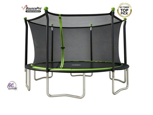 Lot 56-759950 - New in box. Bounce Pro 14 ft Trampoline for Outdoor Use with UV-Resistant Safety Enclosure and Jump ...