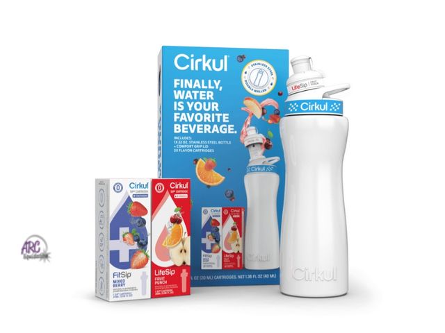 Lot 56-507124 - OPEN BOX-Cirkul stainless steel bottle with 2 lifesip refills