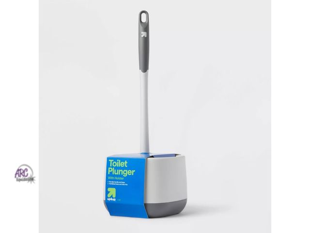 Lot 56-485713 - NEW-TORN PACKAGE-Toilet Plunger with Holster - up&amp;up™ 19.02 Inches (H) x 6.89 Inches (W) x 6.89 ...