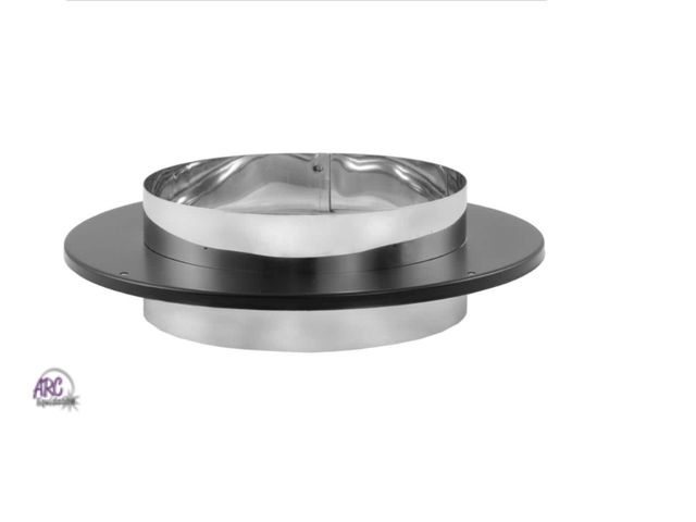 Lot 56-302040 - New, DuraVent
Model DVL Double Wall Stove Pipe 6in. Diameter Chimney Adapter with Trim,