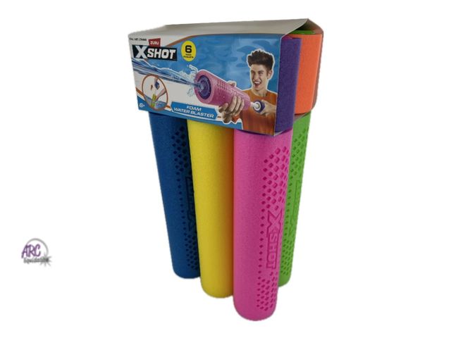 Lot 56-166114 - New Zuru X Shot Foam Water Blasters, Assorted Colors, 5 Pack