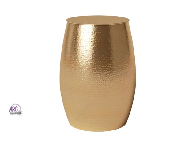 Lot 56-318115 - New,*some scratches*Hammered Metal Storage Patio Accent Table - Threshold