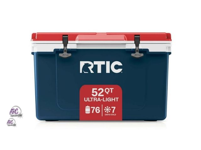 Lot 56-614930 - New Has some scuff marks see in photos - 52qt RTIC Ultra-Light Hard-Sided Cooler in the Patriot colo...