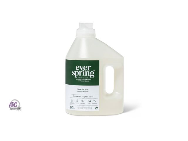 Lot 56-167814 - New Everspring Free &amp; Clear Liquid Laundry Detergent - 100 fl oz.