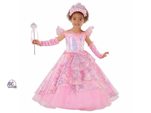 Lot 56-511265 - NEW-Teetot Princess Factory Costume-pink- child size 7-8 with wand