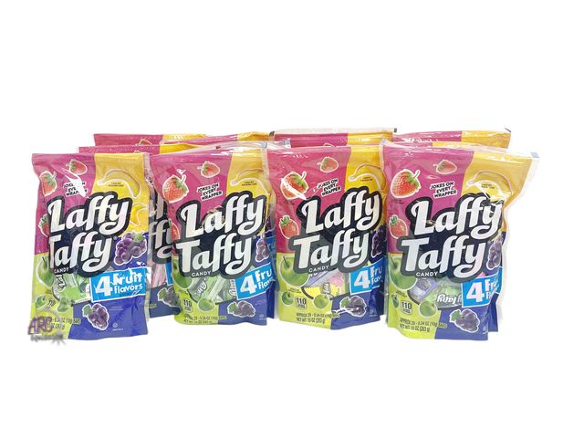 Lot 56-216018 - NEW LOT OF 10 Bags of Laffy Taffy Fruit Flavored Candy, Individually Wrapped Assorted Mini Bars Best...