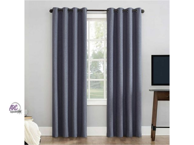 Lot 56-316240 - New,not in original package,Sun Zero Pratt Total Blackout Grommet Top Curtain Panel Pair 50" x 84" N...