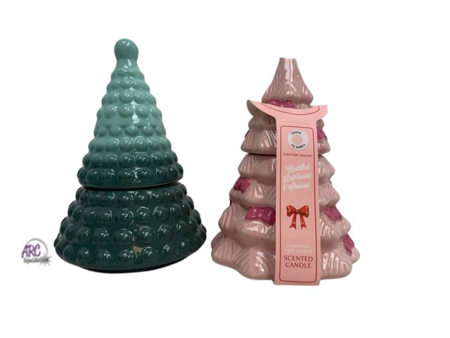 Lot 56-610729 - New chipped tip and chipped side See in Photos - Lot of 2 Kirkton House Christmas tree shaped scente...