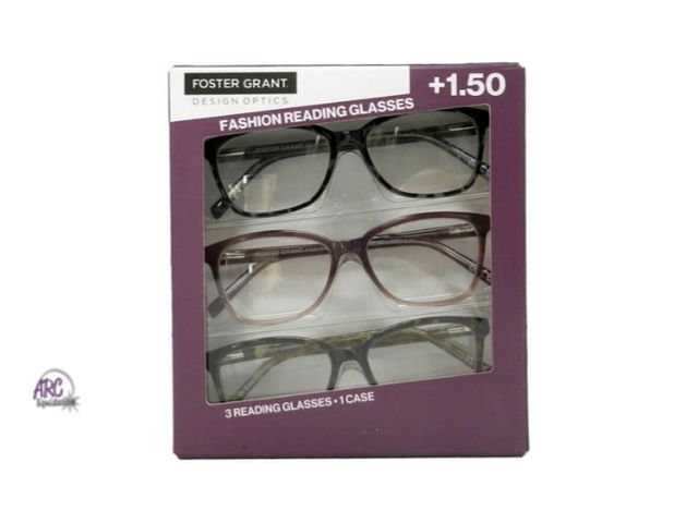 Lot 56-504534 - NEW-DesignOptics By Foster Grant Fashion Reading Glasses 3pk +1.50