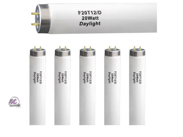 Lot 56-175836 - New (6 Pack F20T12/D Daylight 24 inch 20 watt T12 Straight Fluorescent Light Tube, 1350 Lumens, 6500...