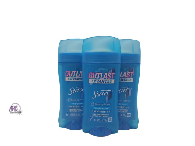 Lot 56-396114 - New,Secret Outlast Advanced Antiperspirant Deodorant 2.6 oz, 3 Pack
