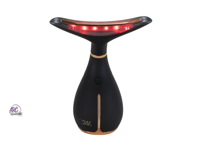 Lot 56-166314 - New Tested &amp; Works Glo24K Facial Treatment Device, Beauty Firming Massager for Face and Neck,  R...