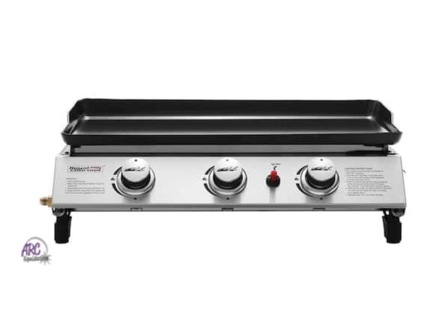 Lot 56-643865 - New Open Box - 24 in. Portable 3-Burner Built-in Propane Gas Griddle Flat Top Grill in Stainless Ste...