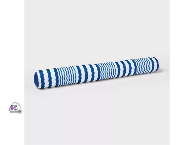 Lot 56-524917 - NEW-Premium Fabric Noodle Wavy Striped Blue - Sun Squad™: Pool Toy, 1 Person Capacity