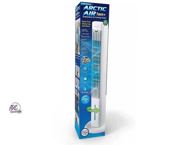 Lot 56-460511 - SLIGHTLY USED-MISSING COOLING PACK-TESTED-36" high-Arctic Air Tower+ Indoor Evaporative Cooler with ...