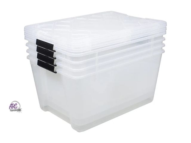 Lot 56-302914 - GreenMade® Instaview Storage Container With Latch Handles/Snap Lids, 45 Qt, 16-1/2" x 15-3/4" x 21-1...
