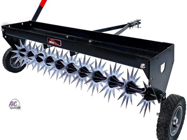 Lot 56-511210 - NEW-Brinly SAT2-40BH-P Tow Behind Spike Aerator with Transport Wheels, 40"