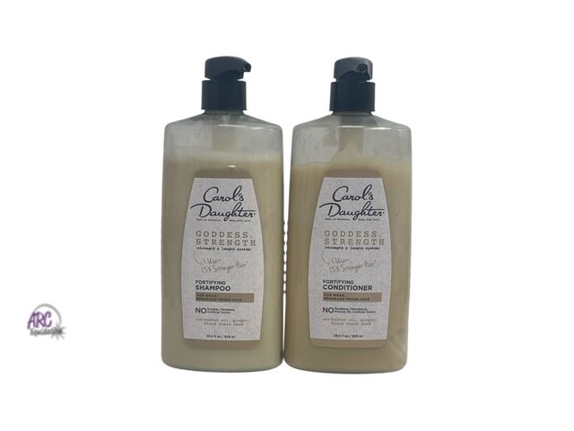 Lot 56-218417 - PARTIALLY USED Carol’s Daughter Goddess Strength Fortifying Shampoo &amp; Conditioner 28 Fl oz Bottl...