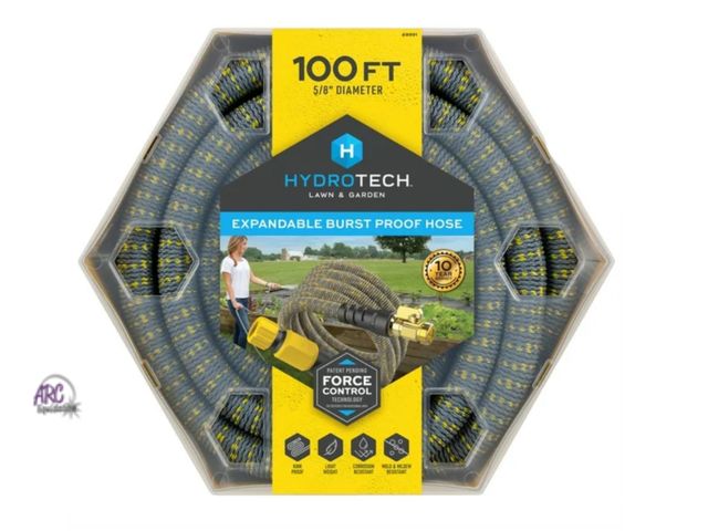 Lot 56-317250 - New open container HydroTech Burst Proof Expandable Garden Hose - Water Hose, 5/8 in Dia. x 100 ft