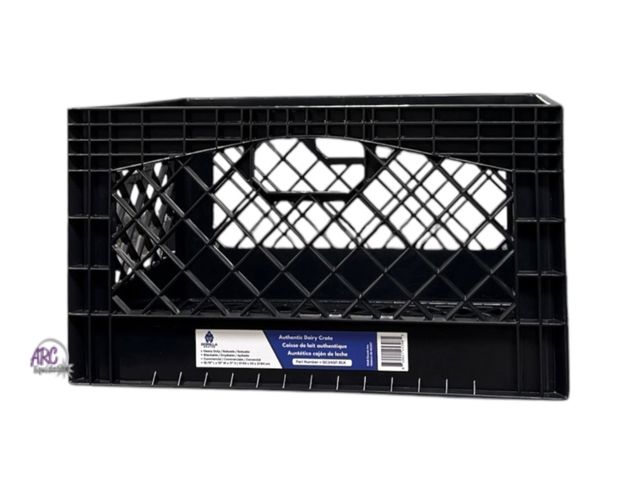 Lot 56-114224 - New Gorilla Crate 24QT 3 Pack Milk Crate Black