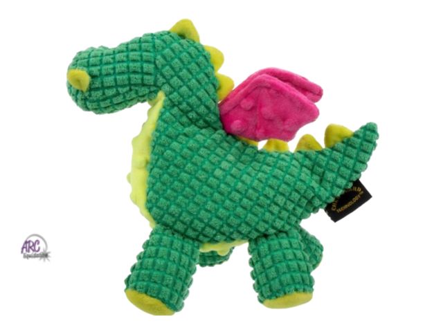 Lot 56-405058 - New - TrustyPup Gentle Giant Dragon Tough Squeaky Dog Chew Toy, Green, Large