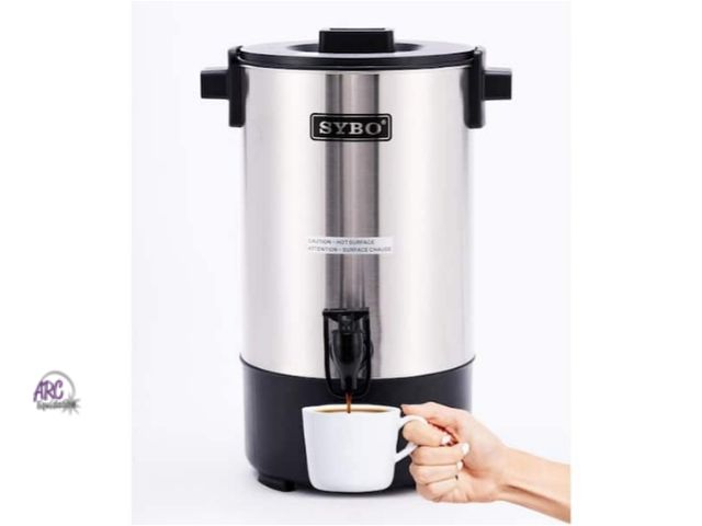 Lot 56-782664 - Previously used. Tested. Commercial Grade Stainless Steel Percolate 30-Cups Coffee Maker Hot Water U...