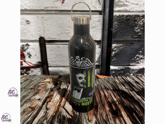 Lot 56-246423 - New Beetlejuice Ghost With The Most 23 Fl oz Metal Water Bottle
