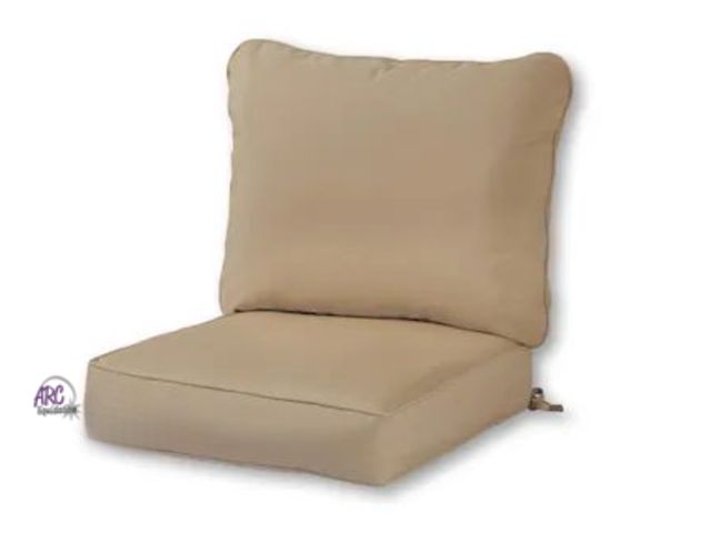 Lot 56-512210 - NEW-Greendale Home Fashions 24-in x 24-in 2 -Piece Stone Deep seat patio chair cushion