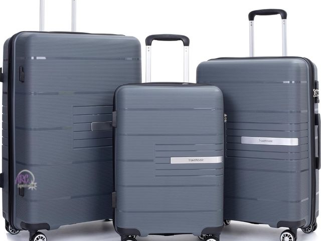 Lot 56-884640 - New - Luggage 3 Piece Sets Suitcase Set with Double Spinner Wheels, Lightweight Carry On Hardside Tr...