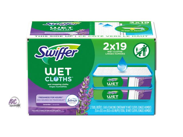Lot 56-275510 - NEW Swiffer Sweeper Wet Mopping Cloth - Lavender - 38ct