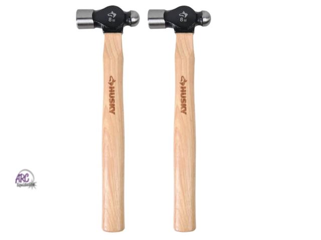 Lot 56-254823 - NEW (Minor Surface Rust) Set Of 2 Husky
8 oz. Ball Peen Hammers with 10.24 in. Hickory Handles