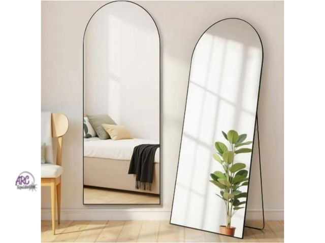 Lot 56-739918 - New in box. Arched Mirror Full Length,21"x64" Body Wall Mirrors with Shatter-Proof Glass. Hand on wa...